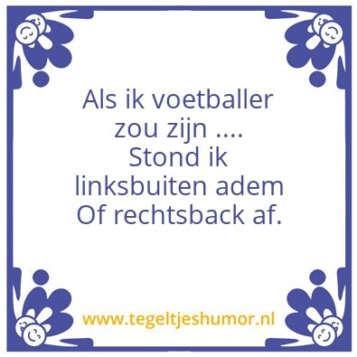 Tegeltje: Voetballer