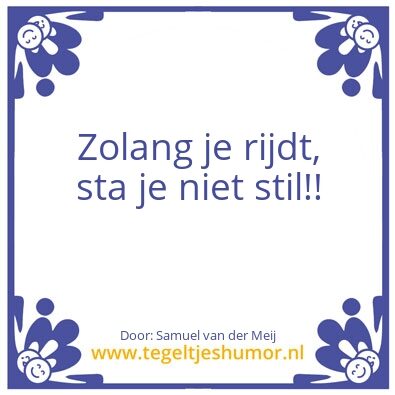 Tegeltje: Rijden