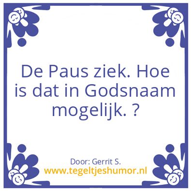 Tegeltje: Ik ben Gerrit.