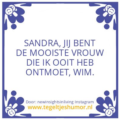 Tegeltje: SANDRA