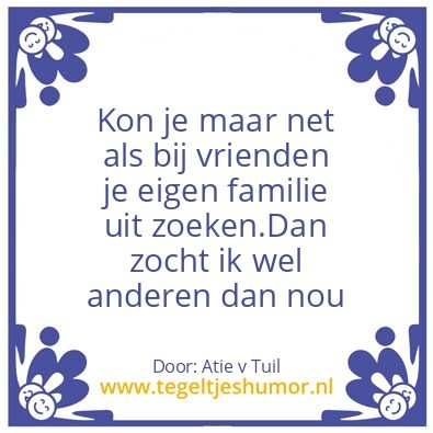 Tegeltje: familie