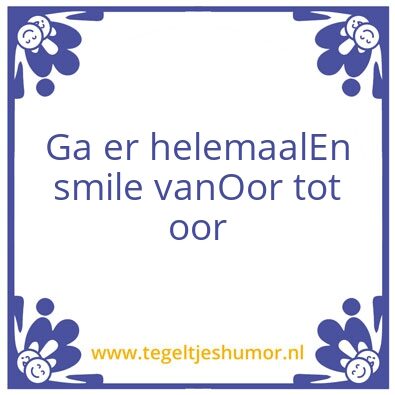 Tegeltje: Smile