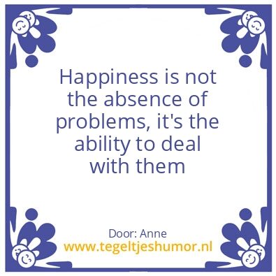 Tegeltje: happiness