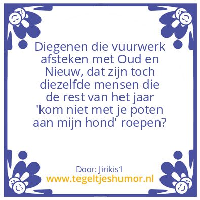 Tegeltje: Vuurwerk