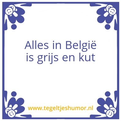 Tegeltje: Belgie