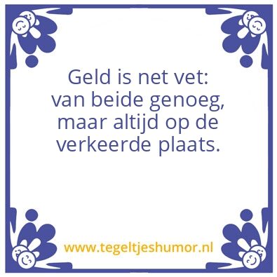 Tegeltje: Vet