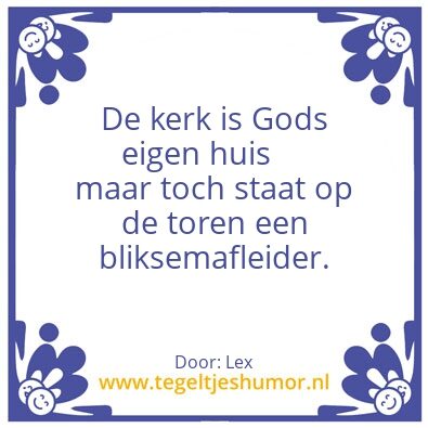 Tegeltje: Bliksem afleider