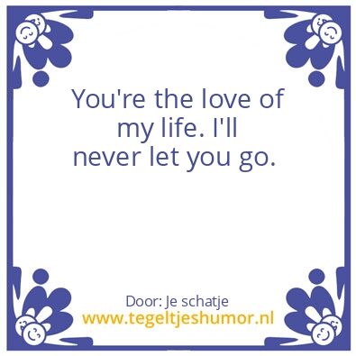 Tegeltje: Love you