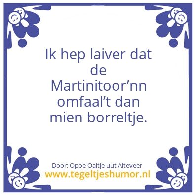 Tegeltje: Martinitoorâ€™nn