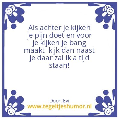Tegeltje: …