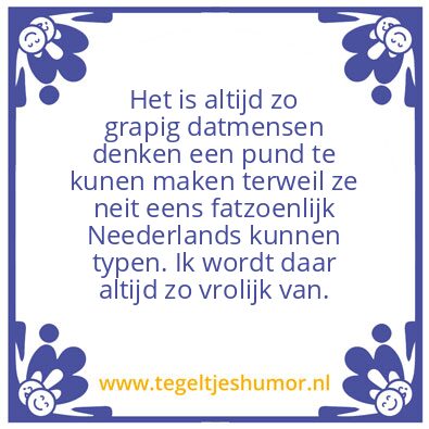 Tegeltje: Nederlands