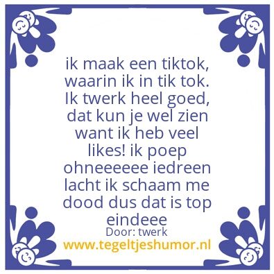Tegeltje: TWERK TWERKK