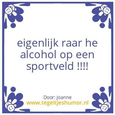 Tegeltje: drank