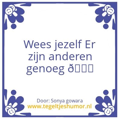 Tegeltje: {*^!