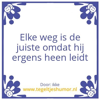 Tegeltje: Weg