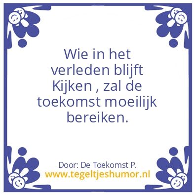 Tegeltje: Leer en denk positief.