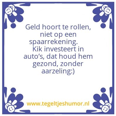 Tegeltje: Auto