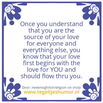 Tegeltje: LOVE IS THE KEY !