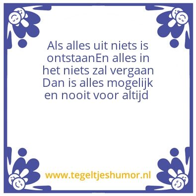 Tegeltje: Verhiggs