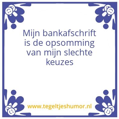 Tegeltje: Bank