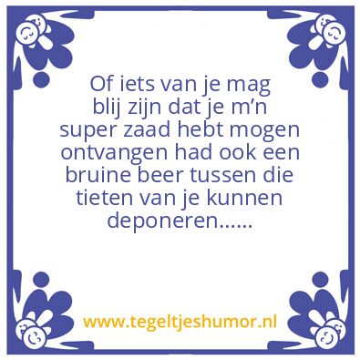 Tegeltje: Bruine beer