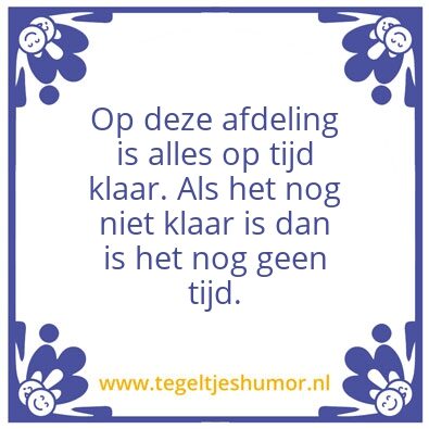 Tegeltje: Klaar