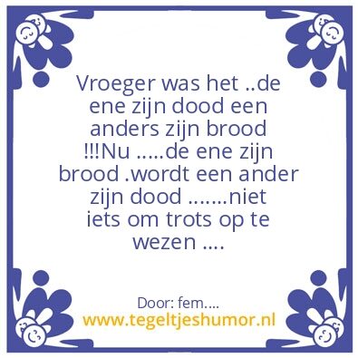 Tegeltje: gezegde