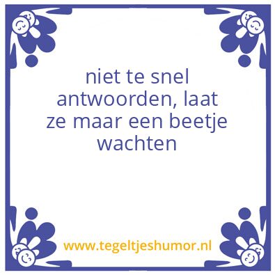 Tegeltje: antwoorden