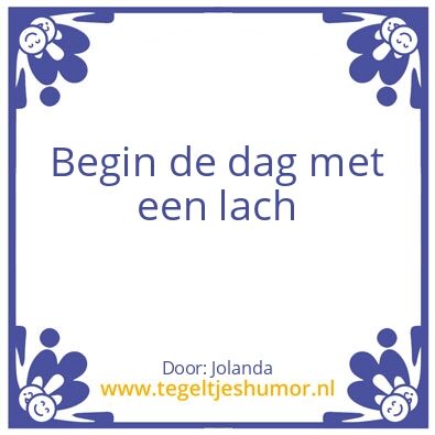 Tegeltje: Goedemorgen