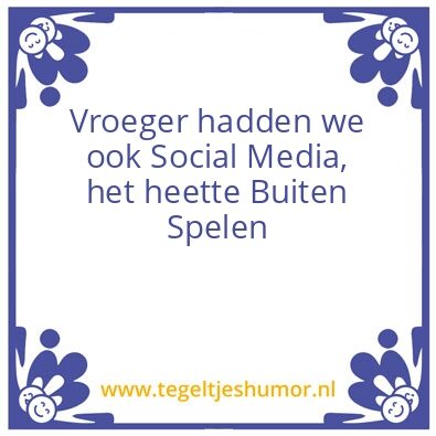 Tegeltje: Social Media