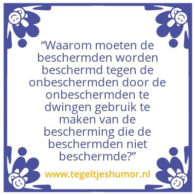 Tegeltje: Bescherming