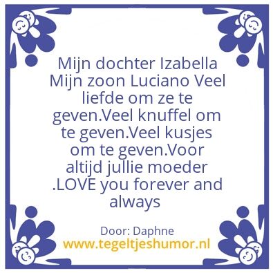Tegeltje: Dochter en zoon