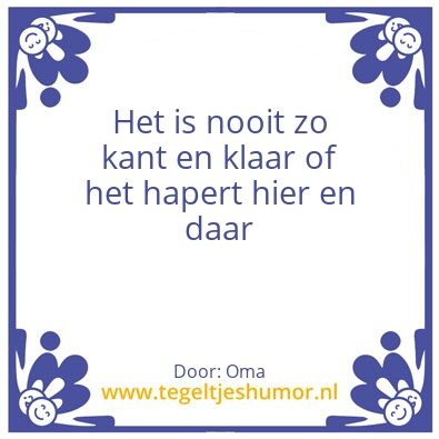 Tegeltje: Theorie van de koude grond