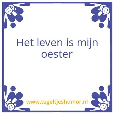 Tegeltje: Het leven