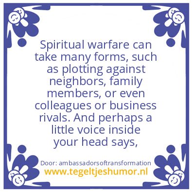 Tegeltje: Spiritual Warfare