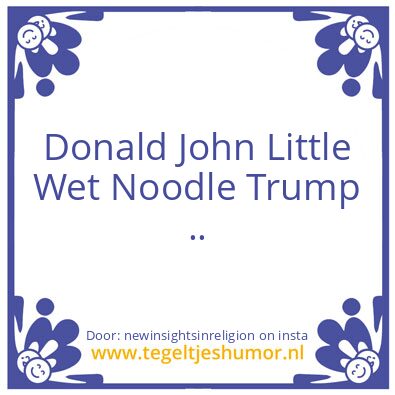 Tegeltje: Little Wet Noodle