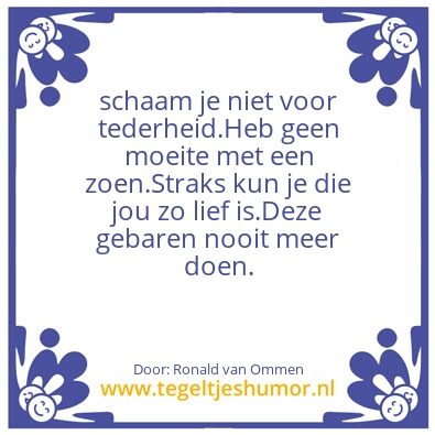 Tegeltje: Straks