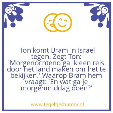 Tegeltje: Reis door het land