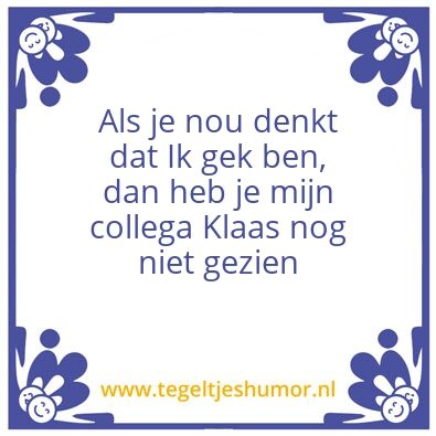 Tegeltje: Klaas