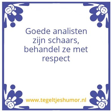 Tegeltje: De Analist