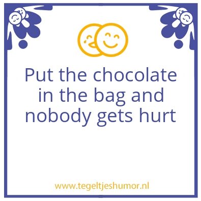 Tegeltje: chocolate