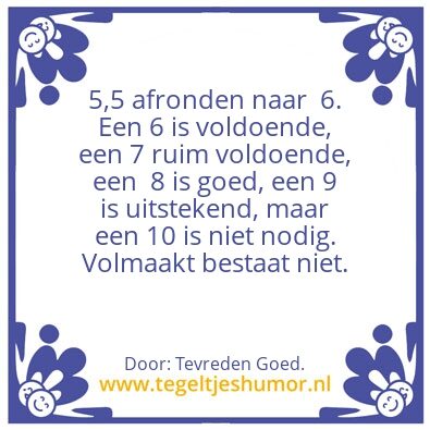 Tegeltje: Cijferwaarde.