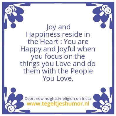 Tegeltje: Joy and happiness