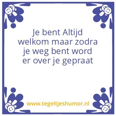 Tegeltje: Praten over ander