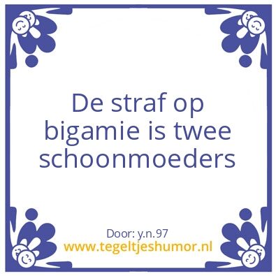 Tegeltje: Bigamie