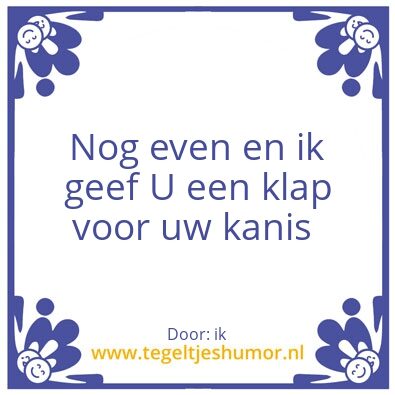 Tegeltje: Ik