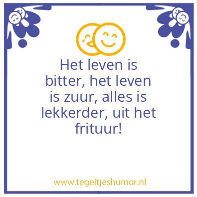 Tegeltje: frituur