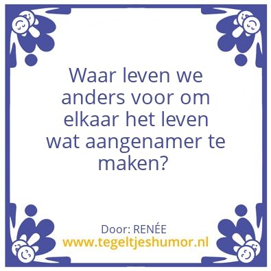 Tegeltje: Waar