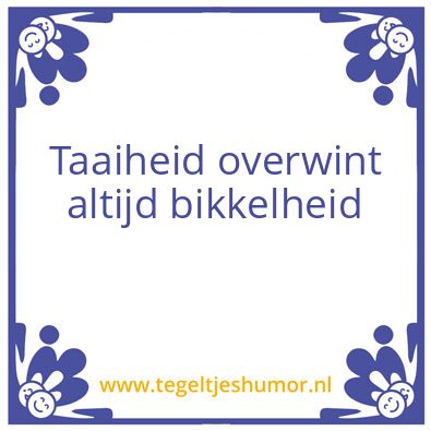 Tegeltje: X