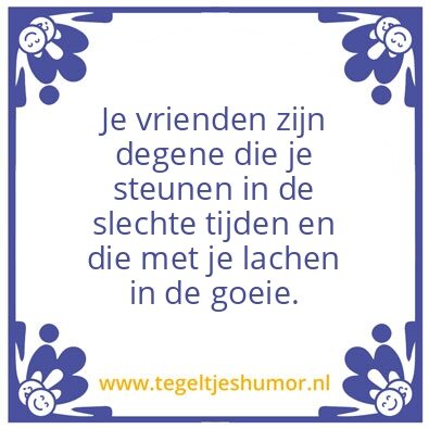 Tegeltje: friends